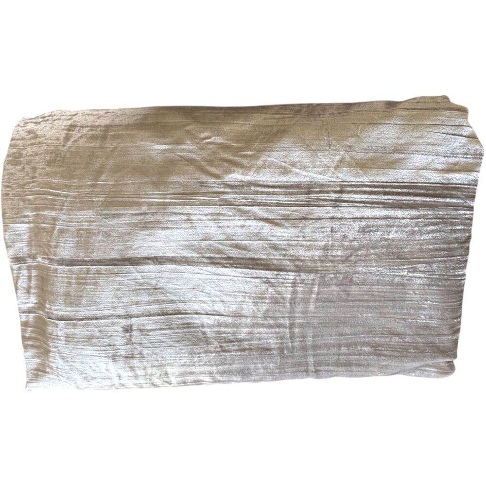 West Elm Crinkle Velvet Duvet Cover Full/Queen Pearl Gray Viscose Cotton NWOT